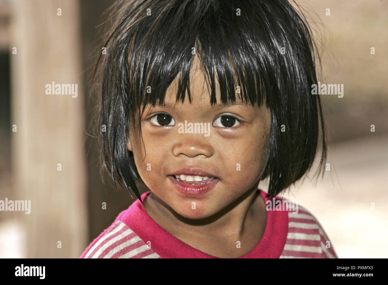 Thailand Siam Maedchen Portrait Kind Thai Thailaenderin asiatisch Asien Stock Photo