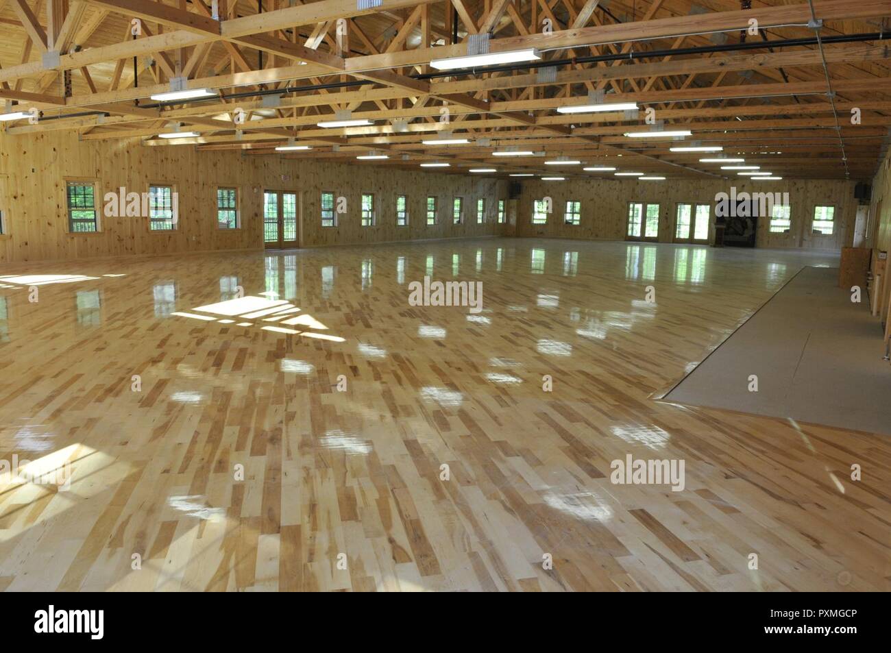 New flooring was recently completed at the newly built 10,000 square