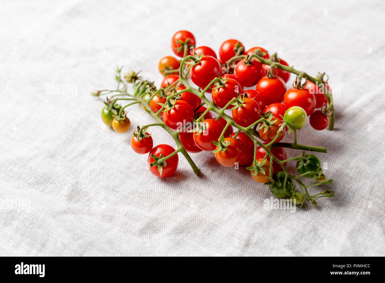 Branches of cherry tomatoes on white Stock Photo - Alamy