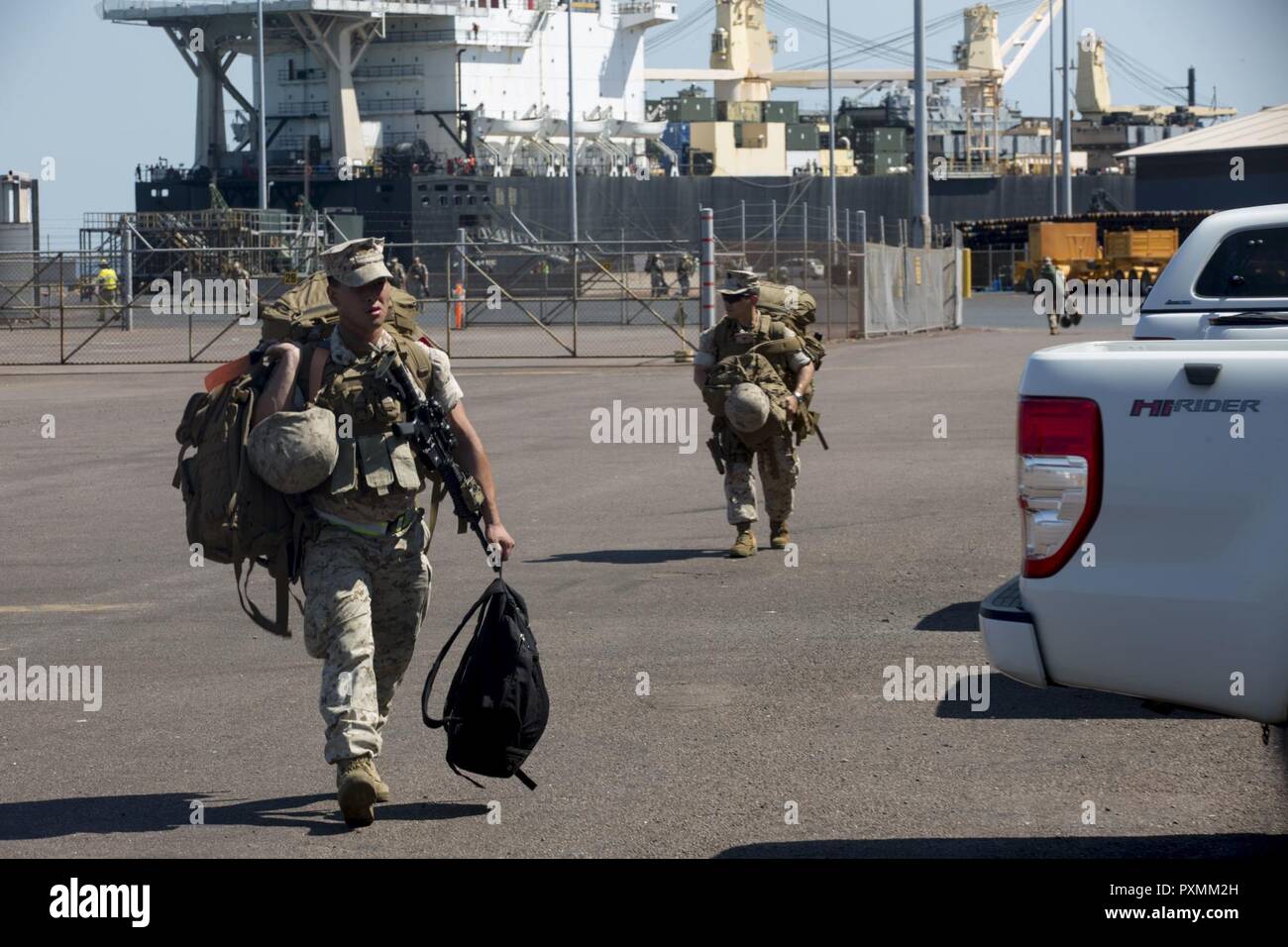 DARWIN, Australia U.S. Marines with Headquarters, 4th Marine Regiment