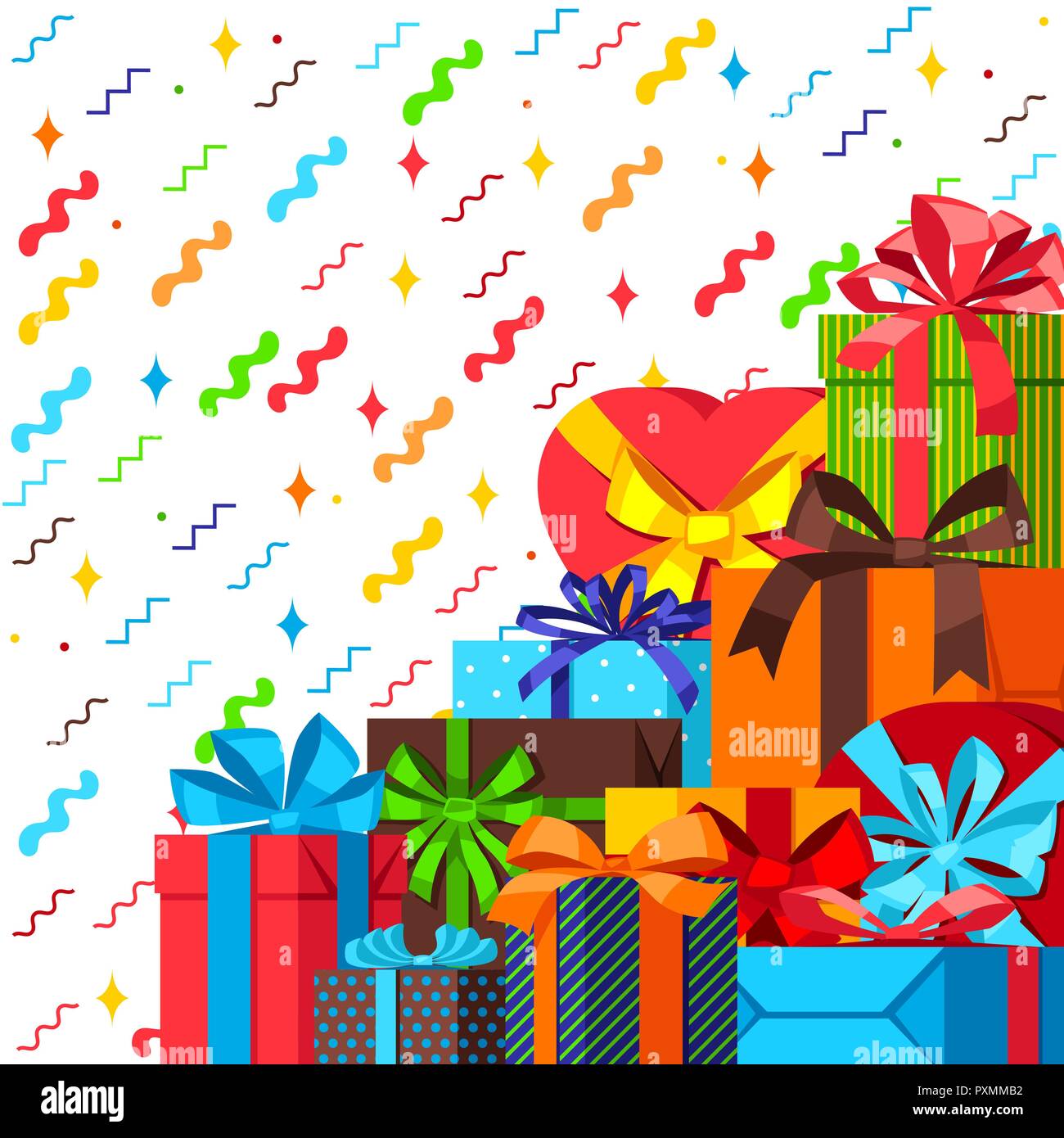 Celebration background with gift boxes Stock Vector Image & Art - Alamy