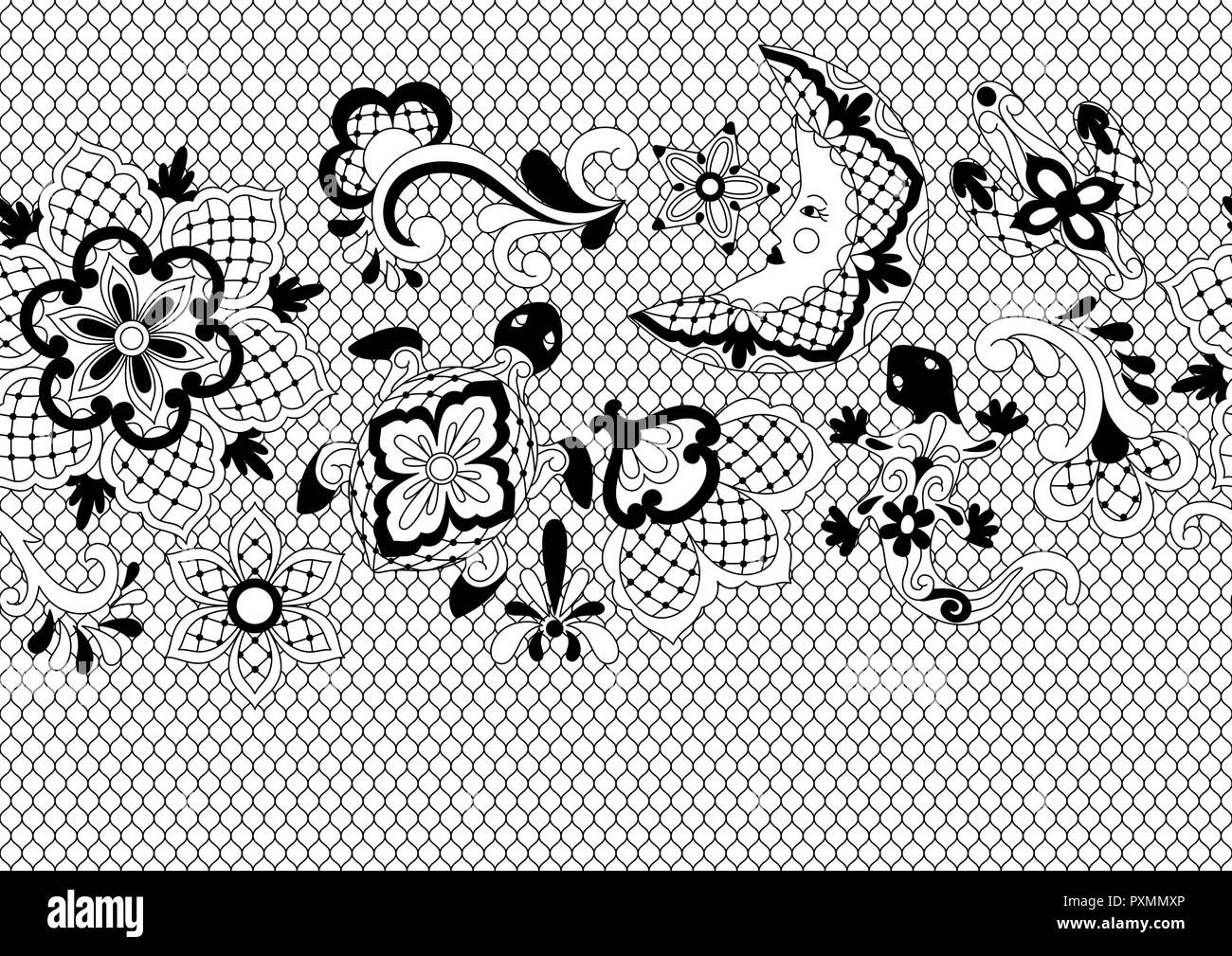 Mexican lace seamless pattern Stock Vector Image & Art - Alamy