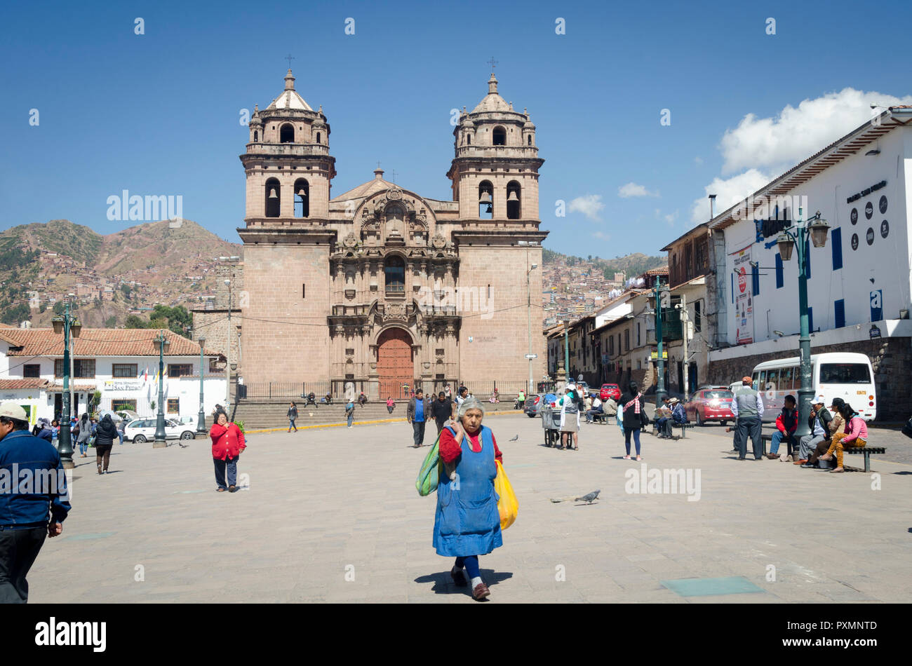 Iglesia de San Pedro, Plazoletta San Pedro, Cuzco, Peru Stock Photo