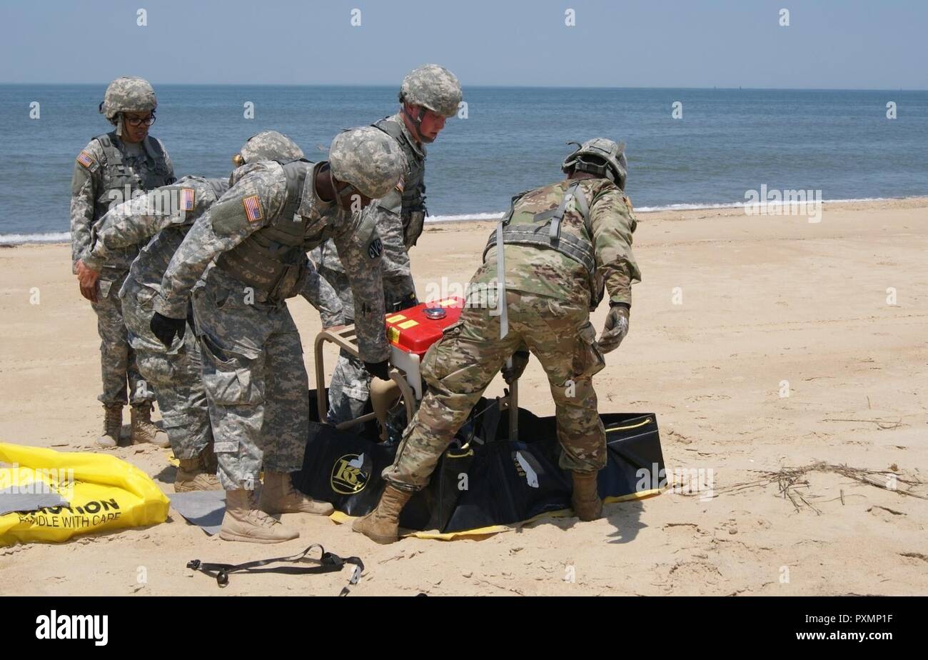 The Army National Guard water purification team from the 125th