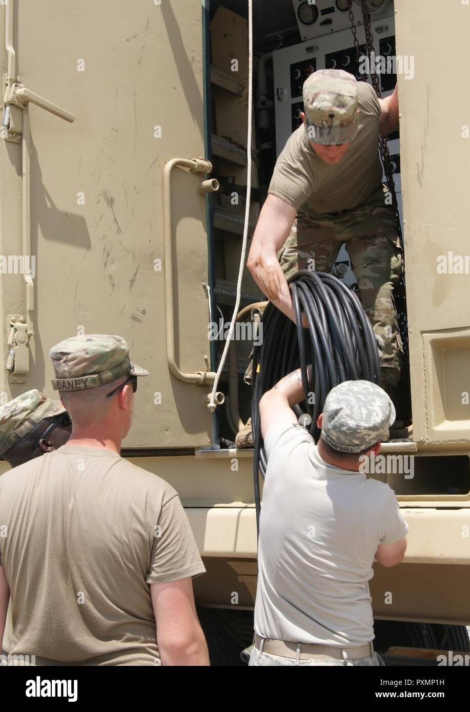 The water purification specialist team from the 543rd Composite Supply