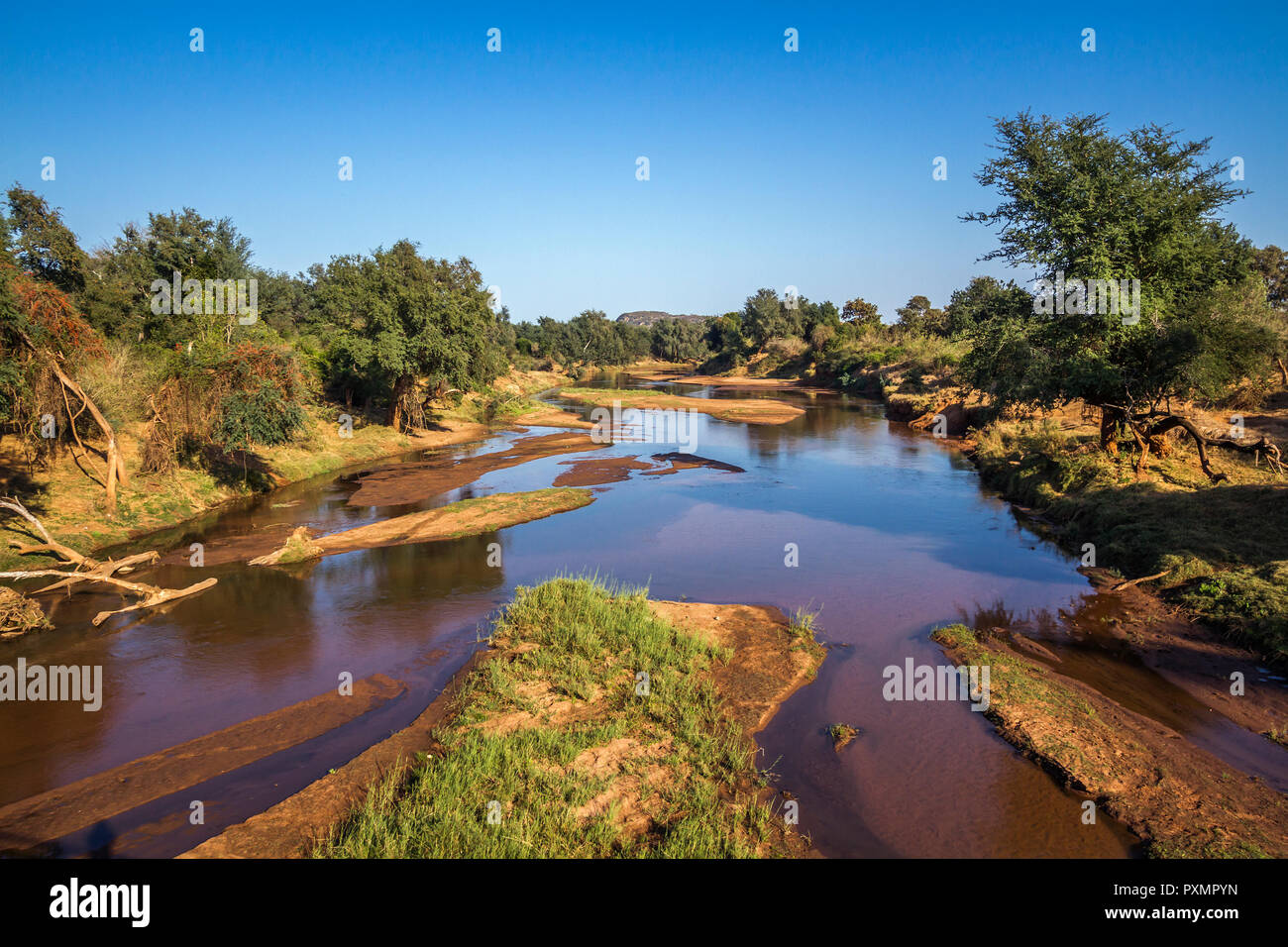 Luvuvhu river in Pafuri, Kruger National park, South Africa Stock Photo