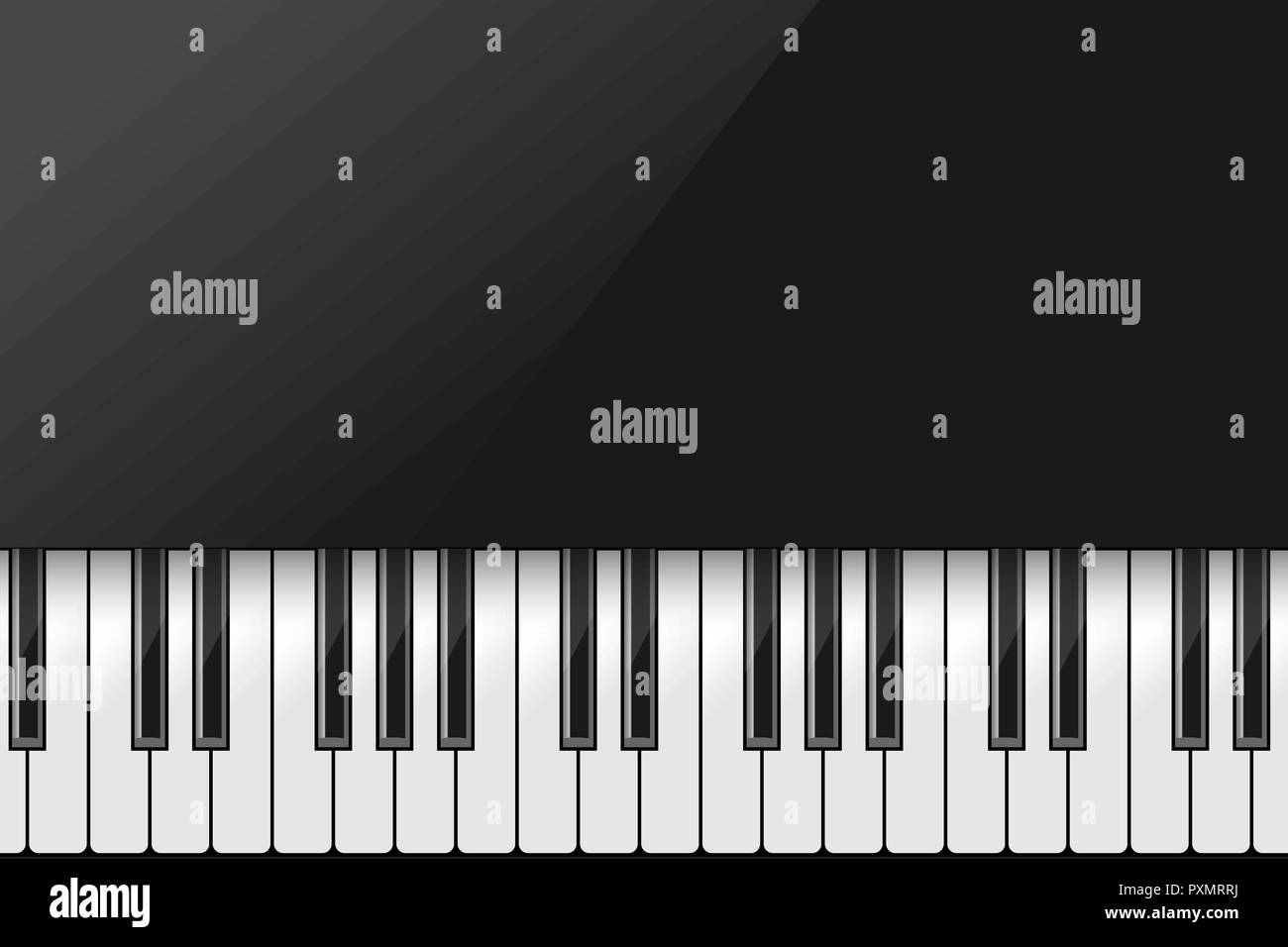 Music background with piano keyboard, poster design template Stock