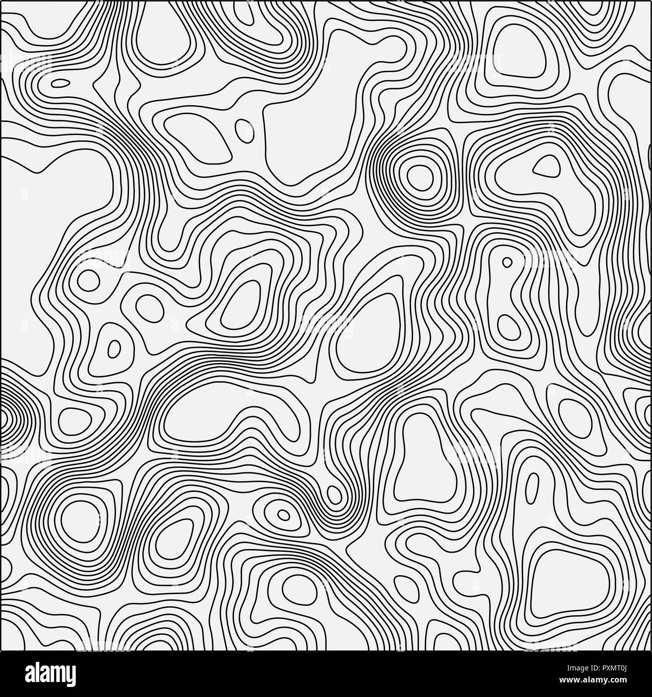 Topographic map contour background, Vector illustration for your design Stock Vector