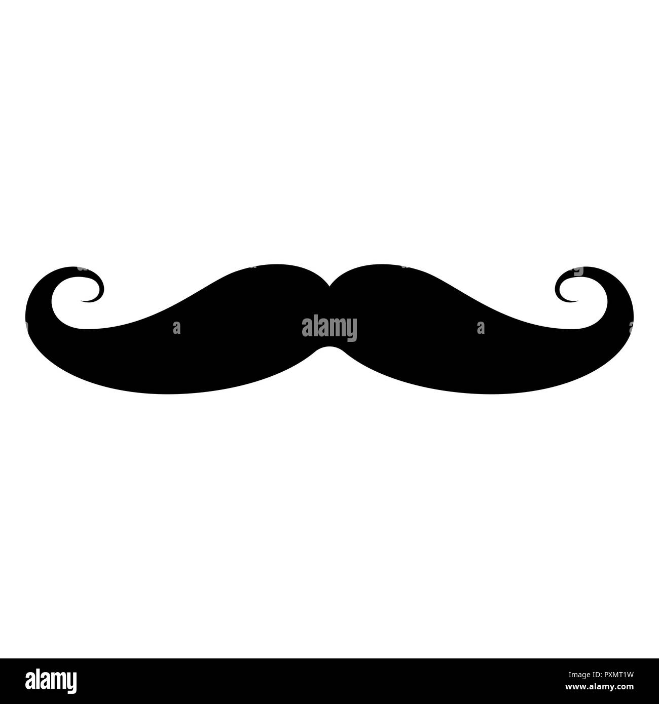simple mustache icon vector illustration for your design stock