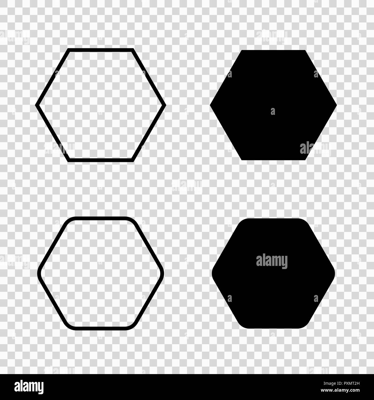 Hexagon vector icon. geometry hexagonal logo for your design Stock