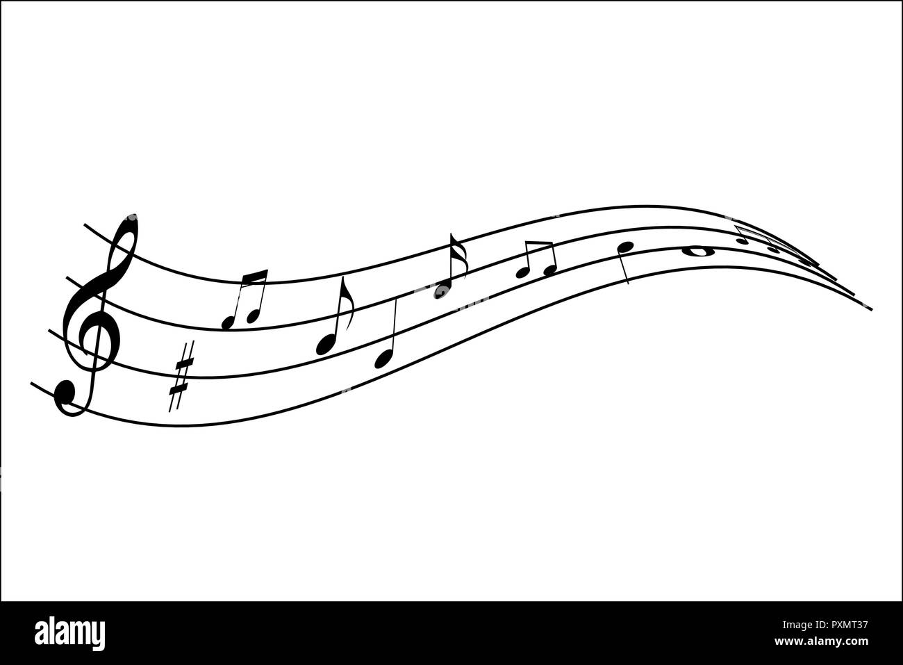 Abstract music background with musical notes for your design Stock