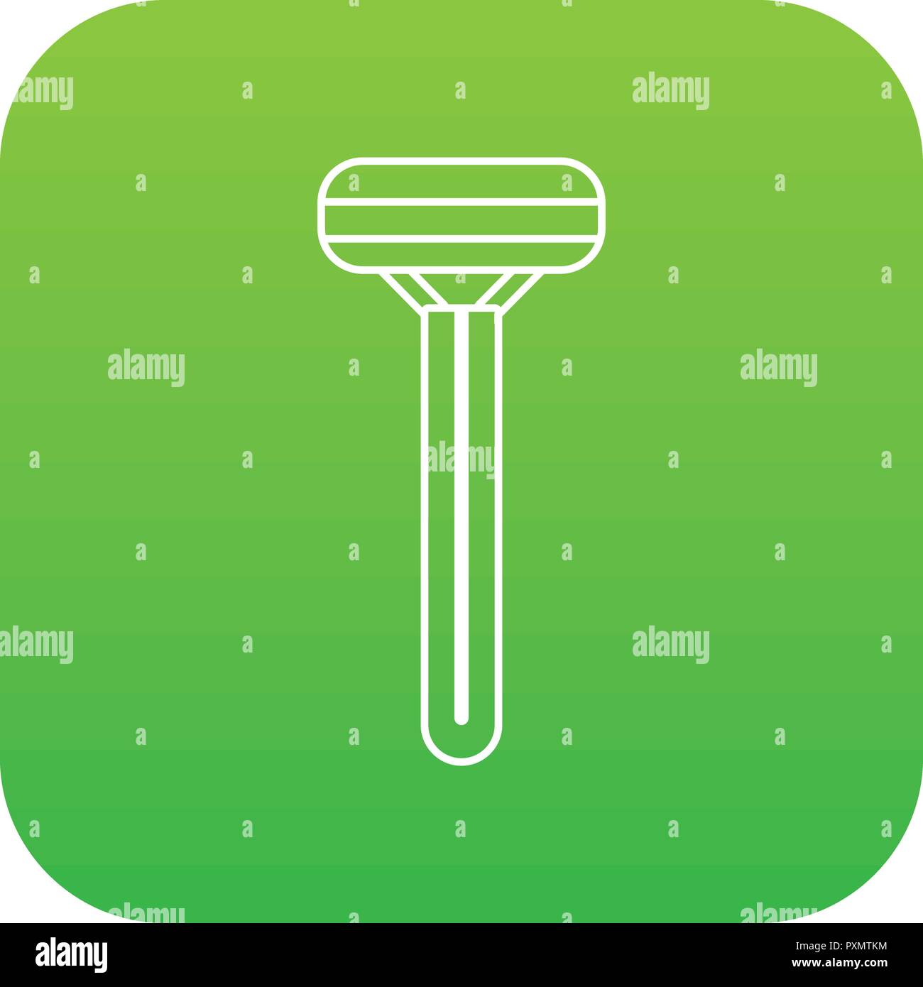 Woman razor icon green vector Stock Vector Image & Art - Alamy