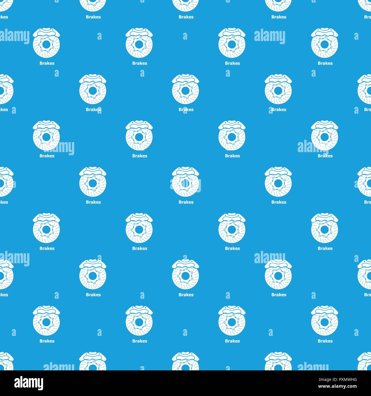 Brakes pattern vector seamless blue Stock Vector
