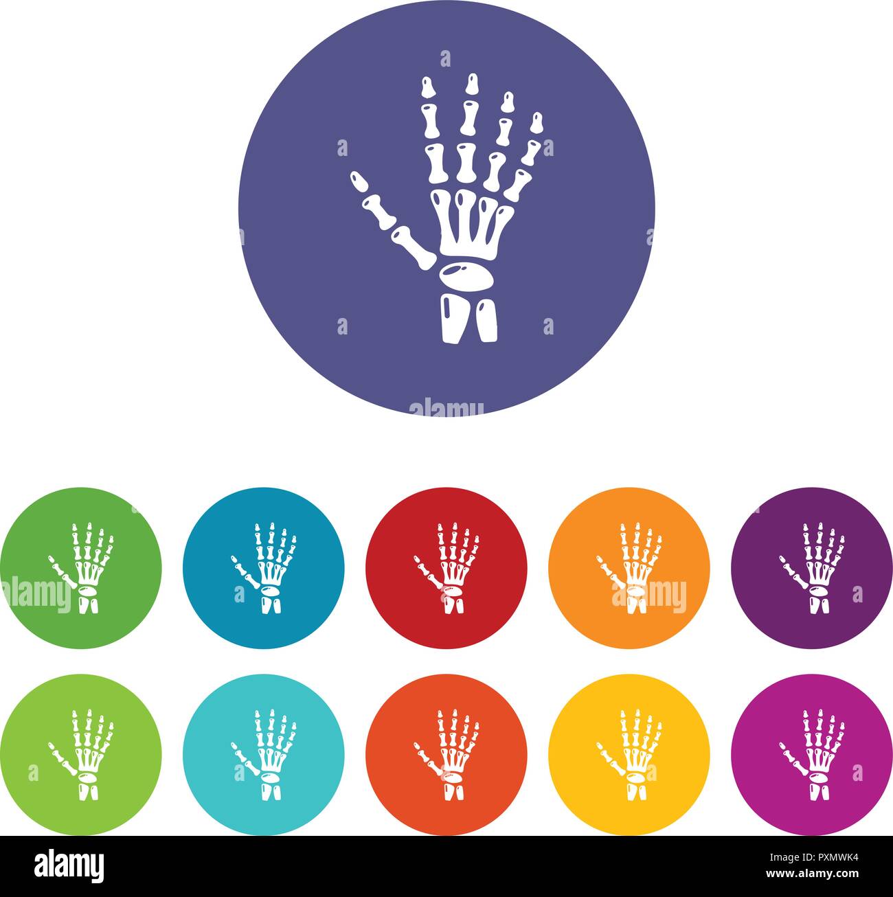 Inflammation of hand icon, simple style. Stock Vector