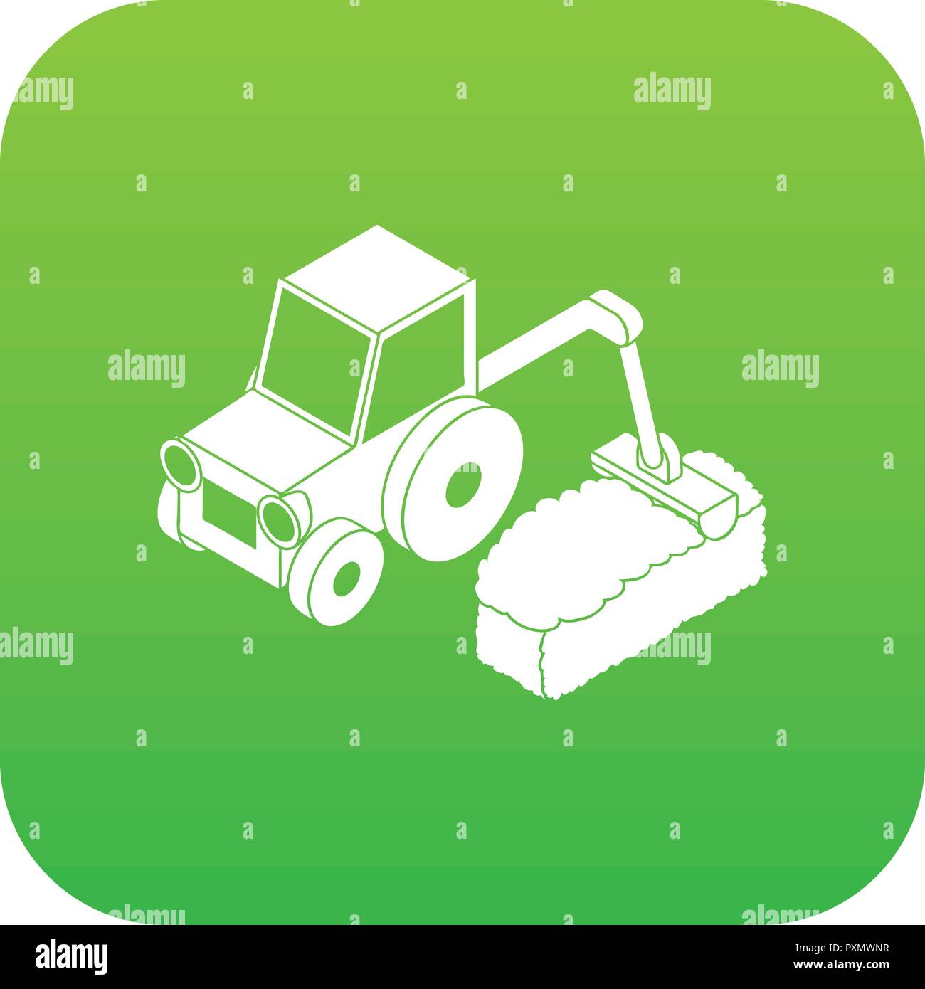 Road tractor icon green vector Stock Vector Image & Art - Alamy