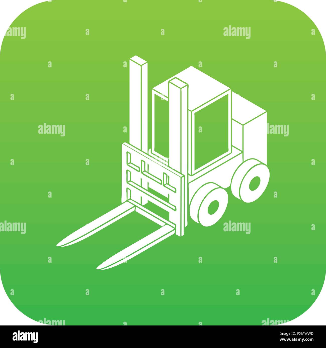 Forklift icon green vector Stock Vector Image & Art Alamy
