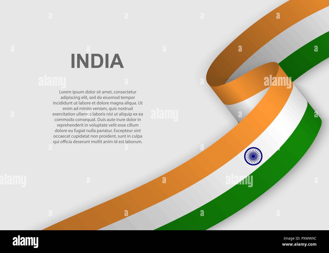 waving flag of India. Template for independence day. vector ...
