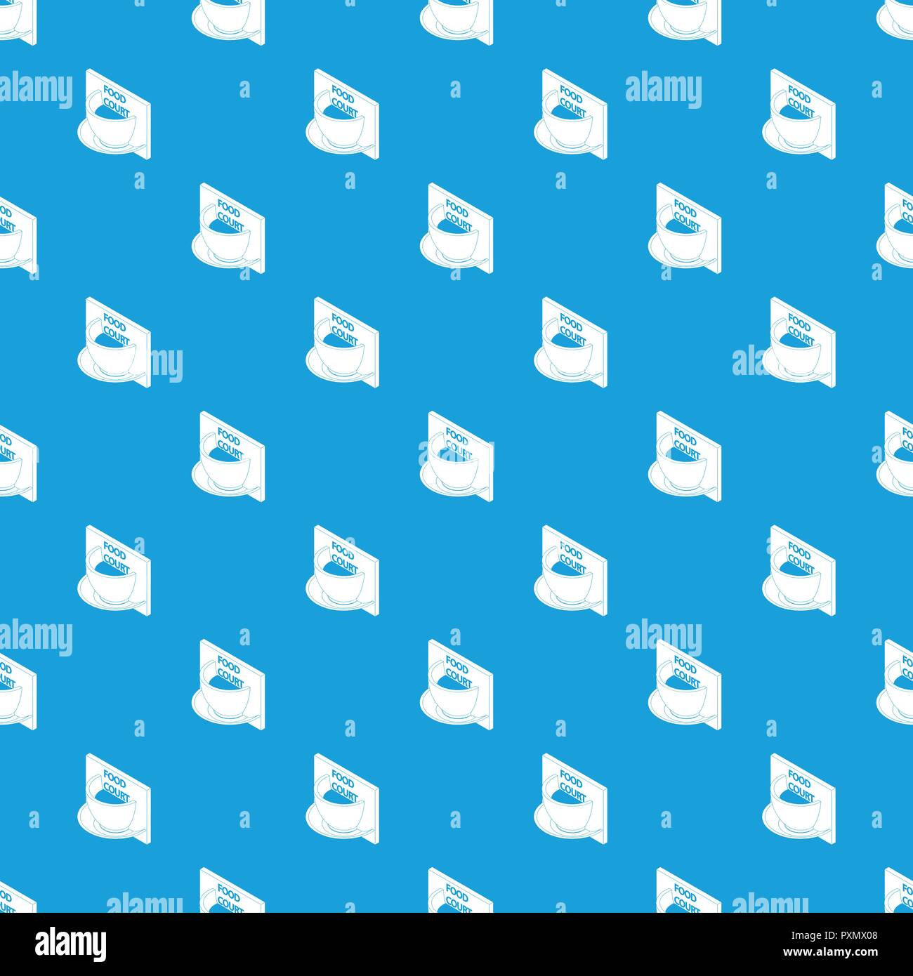 Food court pattern vector seamless blue Stock Vector Image & Art - Alamy