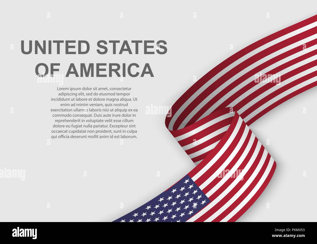 waving flag of United States. Template for independence day. vector ...