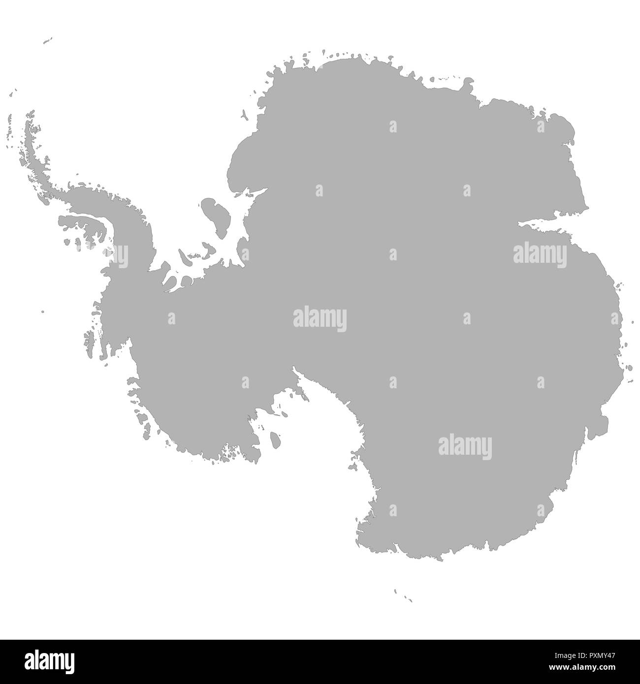 High quality map of Antarctica with borders of the regions on white  background Stock Vector Image & Art - Alamy