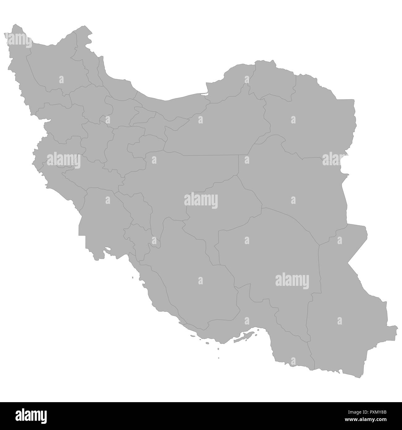 Iran map regions hires stock photography and images Alamy