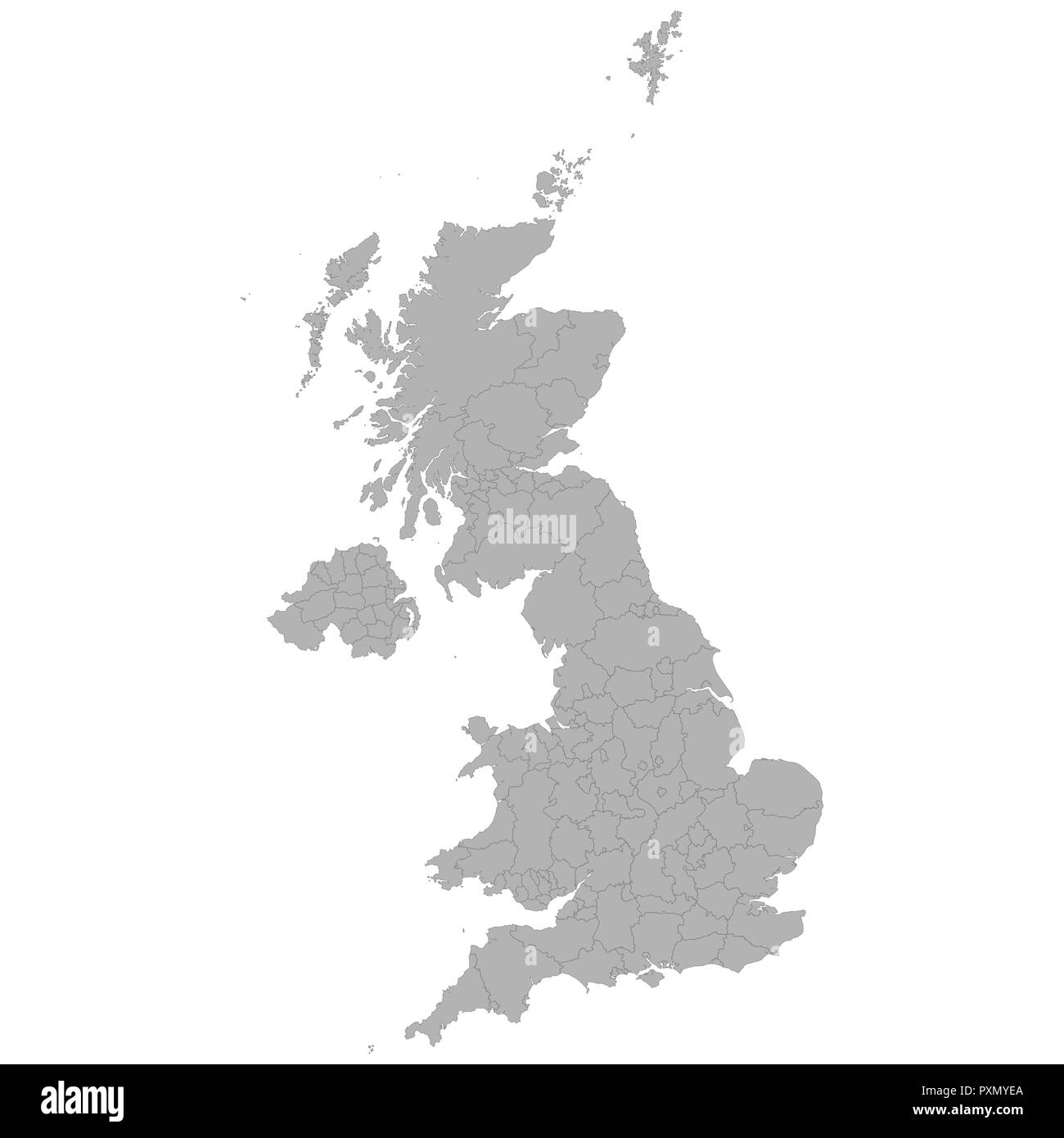 Map of united kingdom provinces hires stock photography and images Alamy