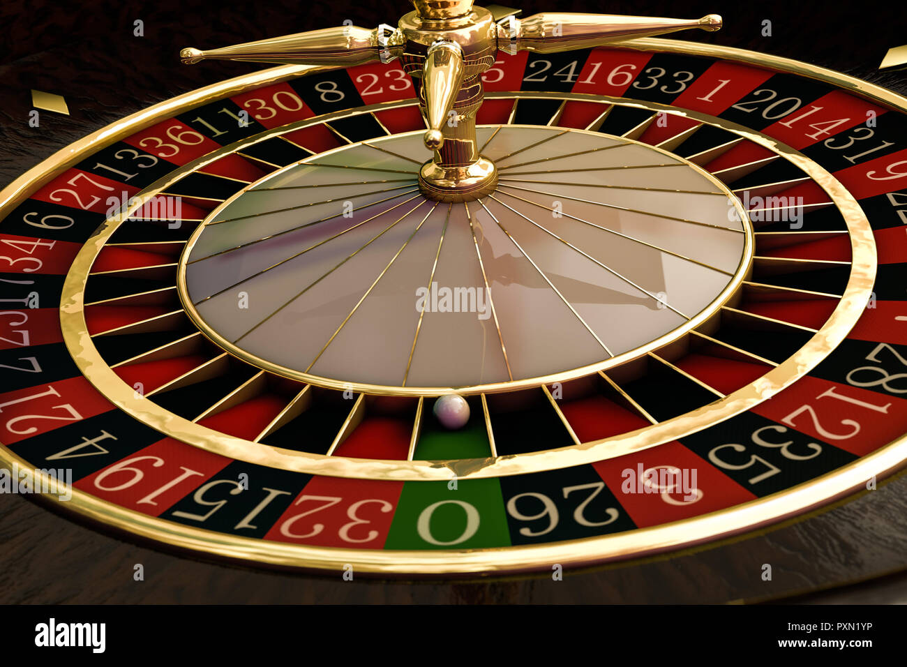 Three Wheel Roulette wooden roulette wheel 3d illustration Stock Photo - Alamy