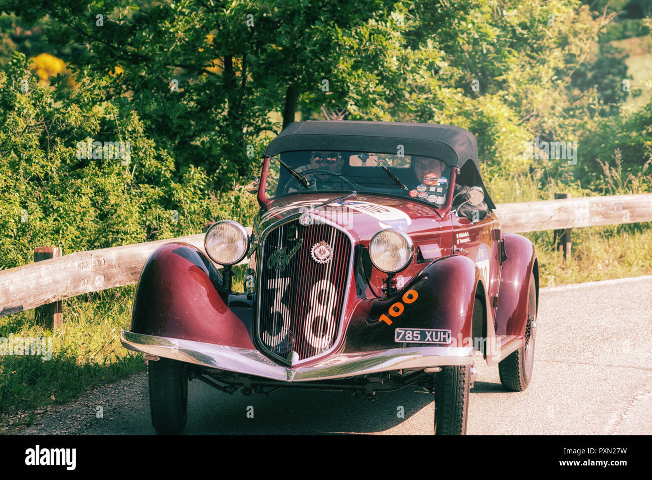 PESARO COLLE SAN BARTOLO , ITALY - MAY 17 - 2018 : ALFA ROMEO 6C 2300 ...