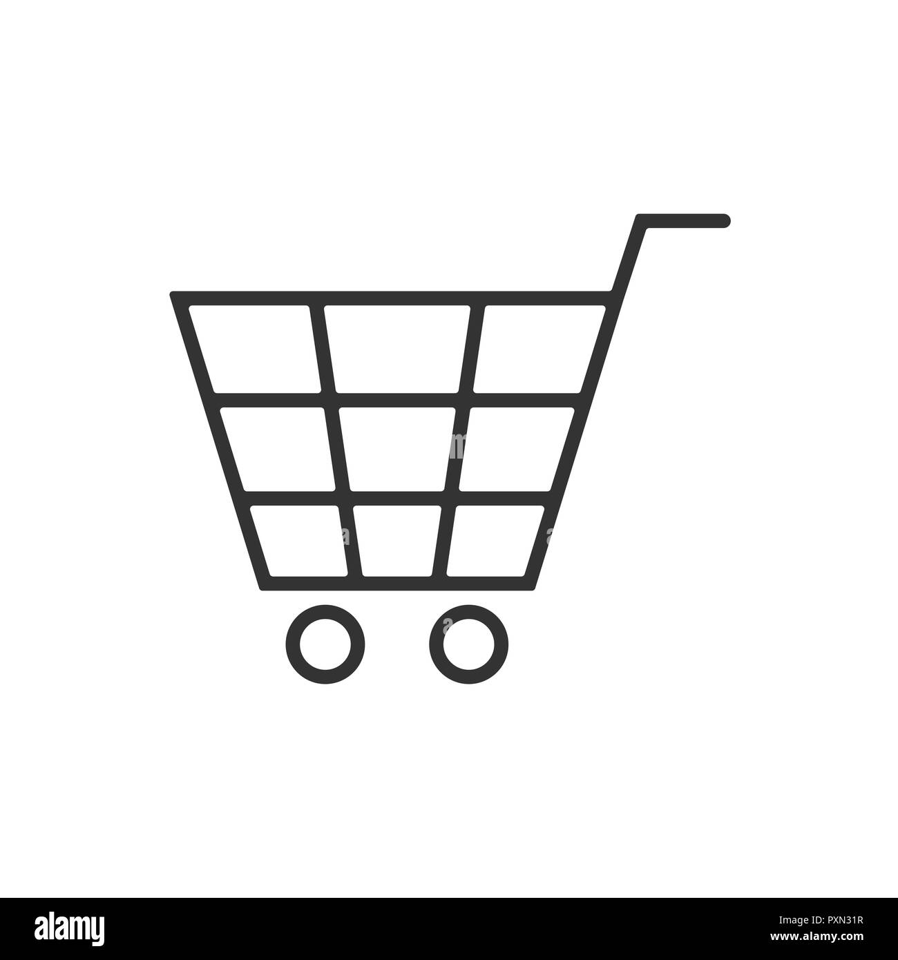 Cart line icon on a white background. Vector illustration Stock Vector ...