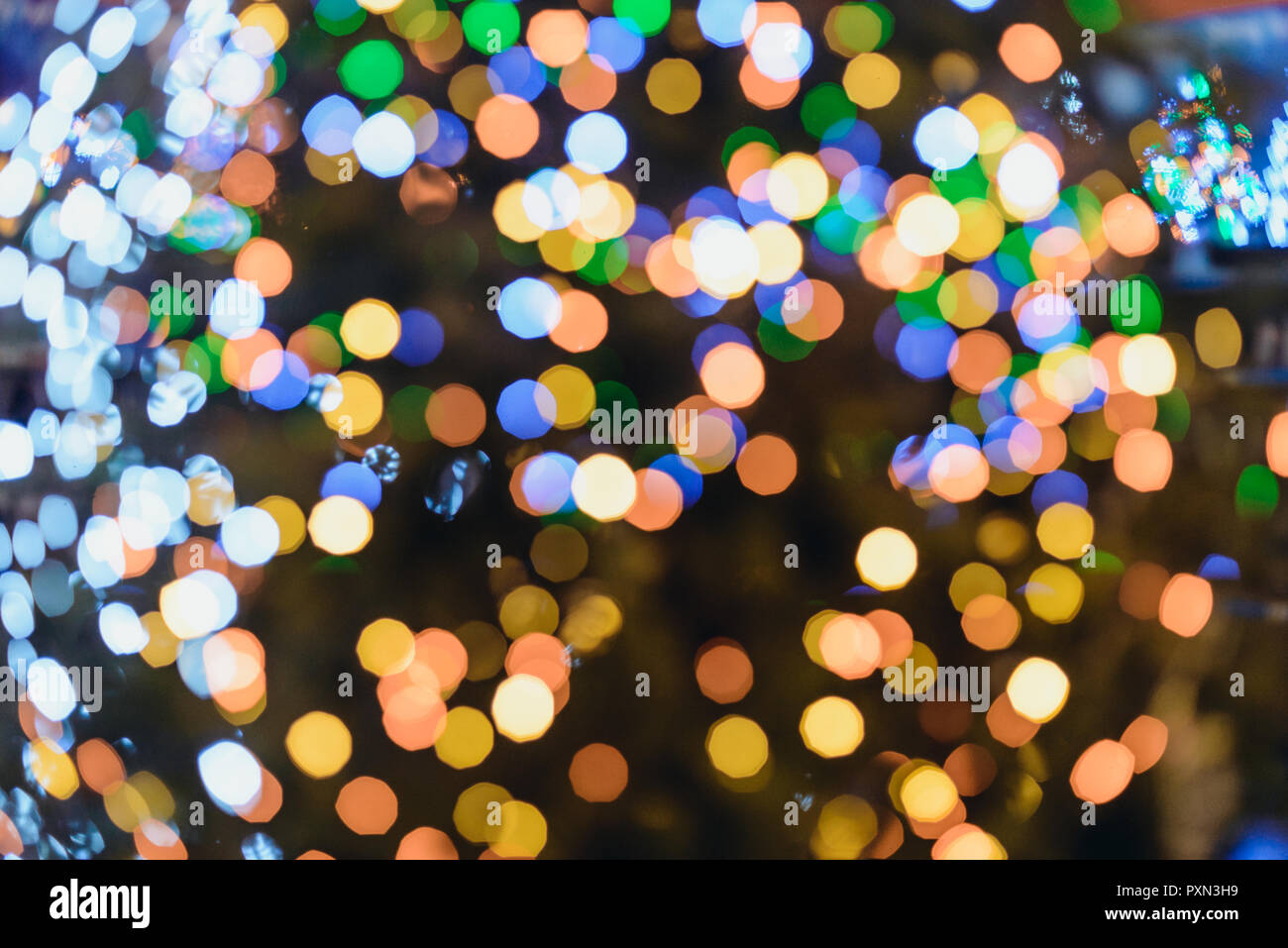 Bokeh lights background. Abstract multicolored light. Blur spot light.  Defocus colorful light Stock Photo - Alamy