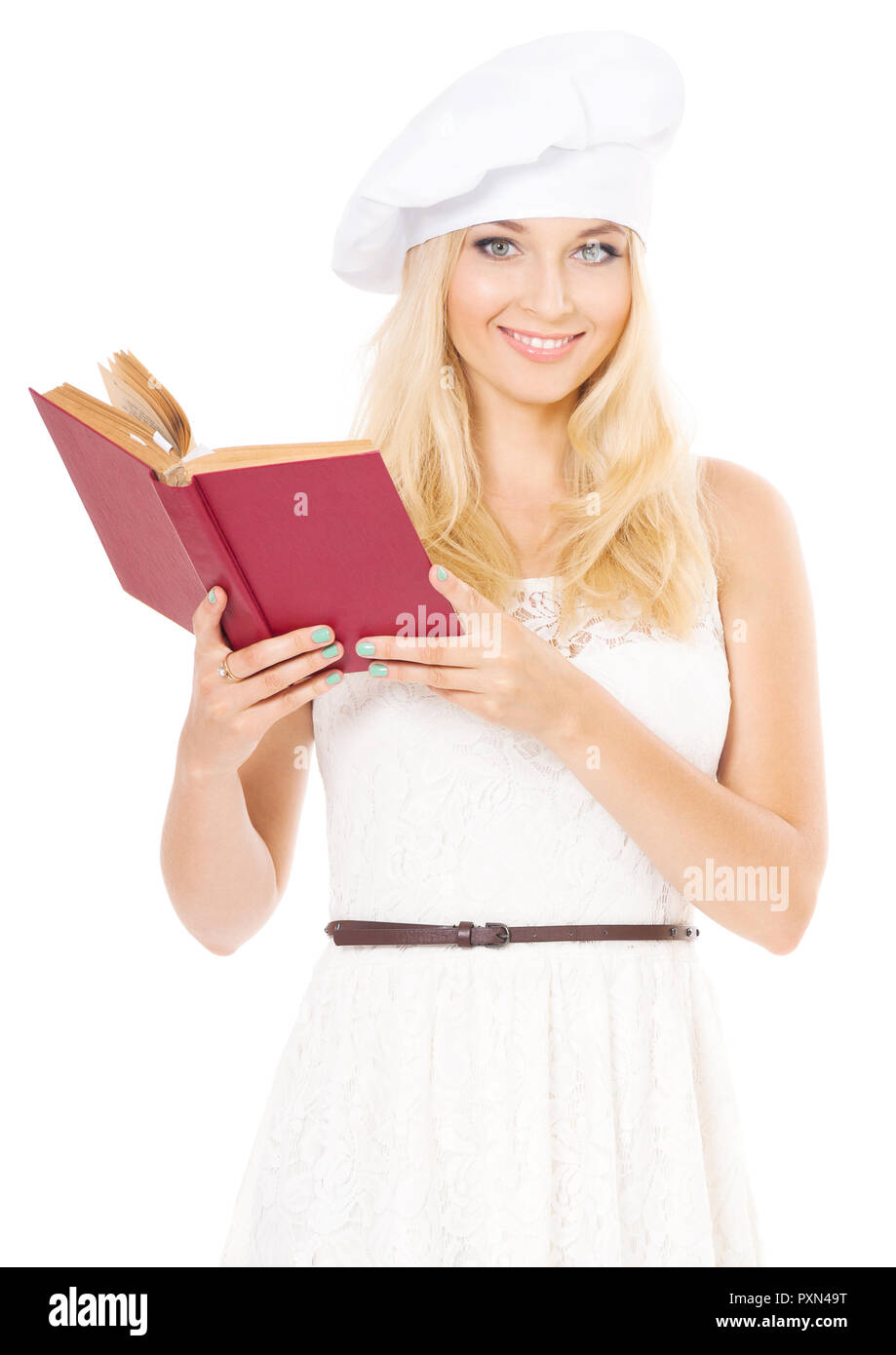 Woman in chef hat Stock Photo Alamy