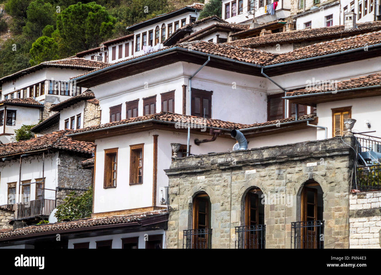 Berat Albania, Berati, UNESCO world heritage site, Albania, Europe Stock Photo