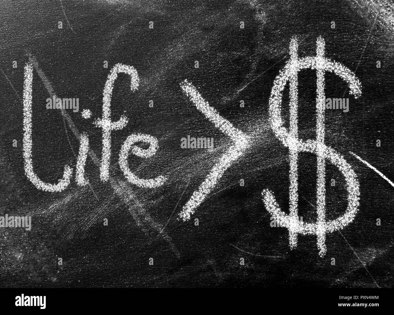 Money Concept Life Is More Than Money Stock Photo Alamy