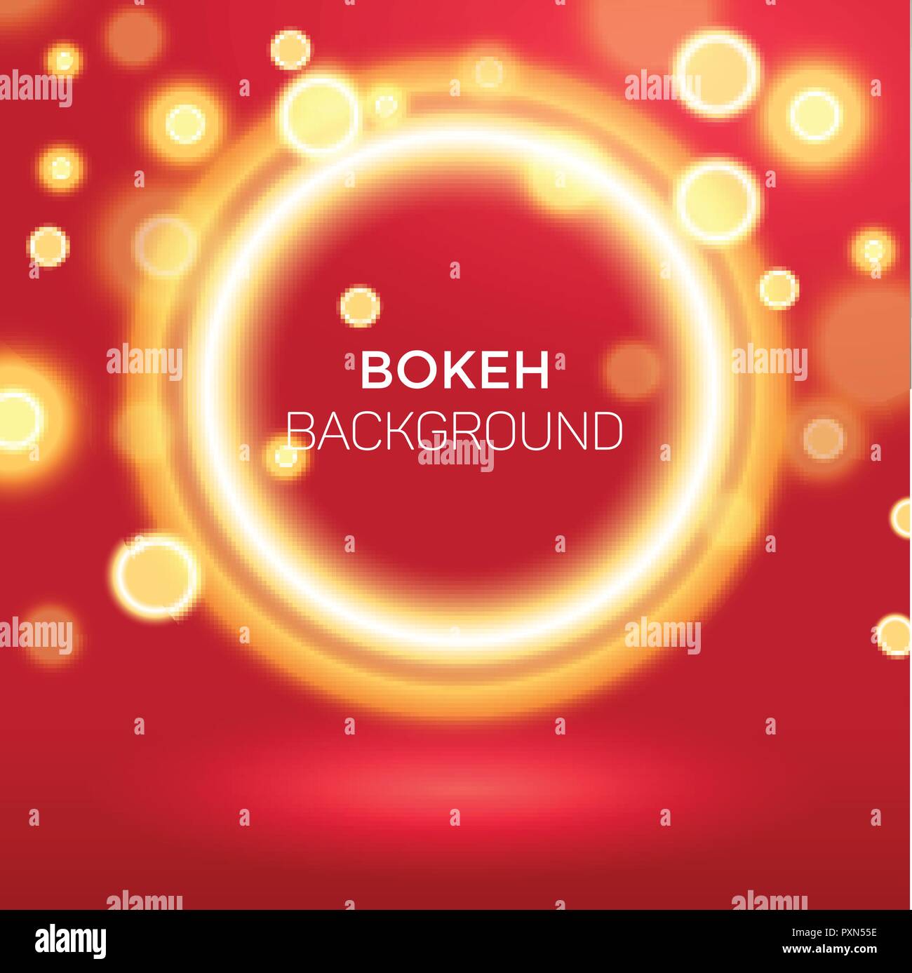 Abstract Golden Ring Bokeh Background Vector Illustration Stock Vector