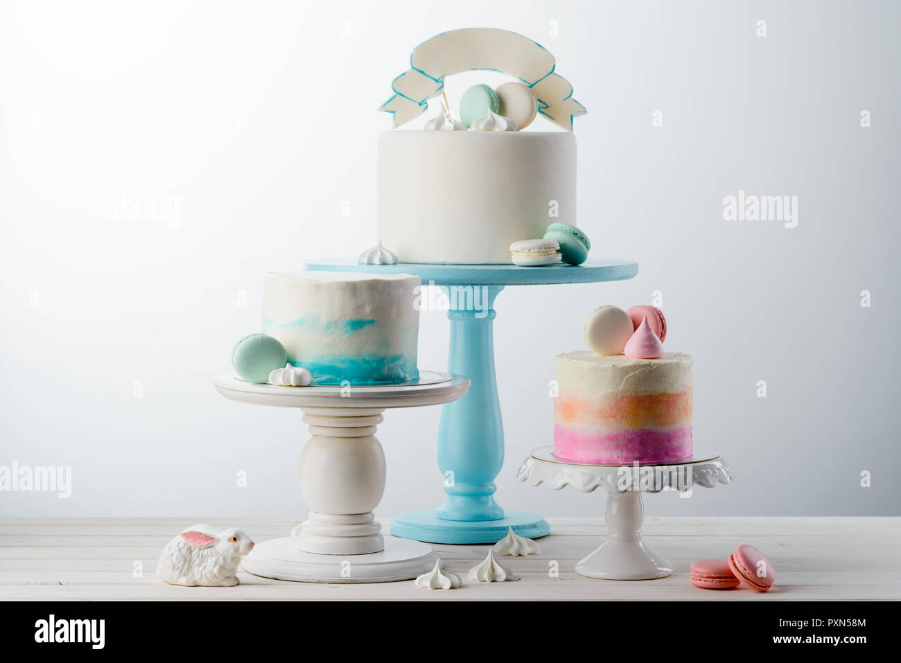 Various cakes and meringues Stock Photo Alamy