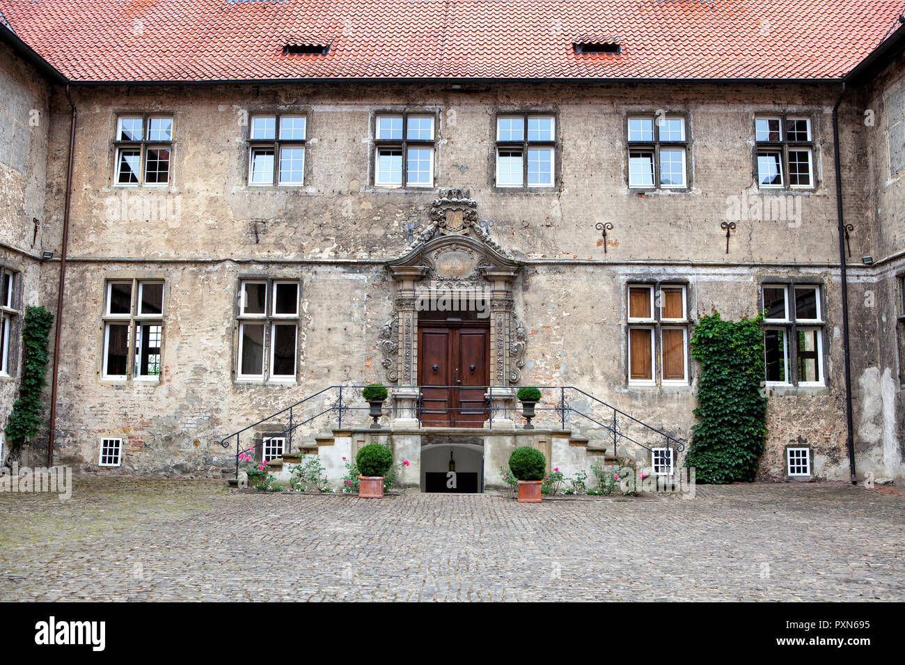 Schloss Westerwinkel, moated castle, Ascheberg, Münsterland, North Rhine-Westphalia, Germany, Europe Stock Photo