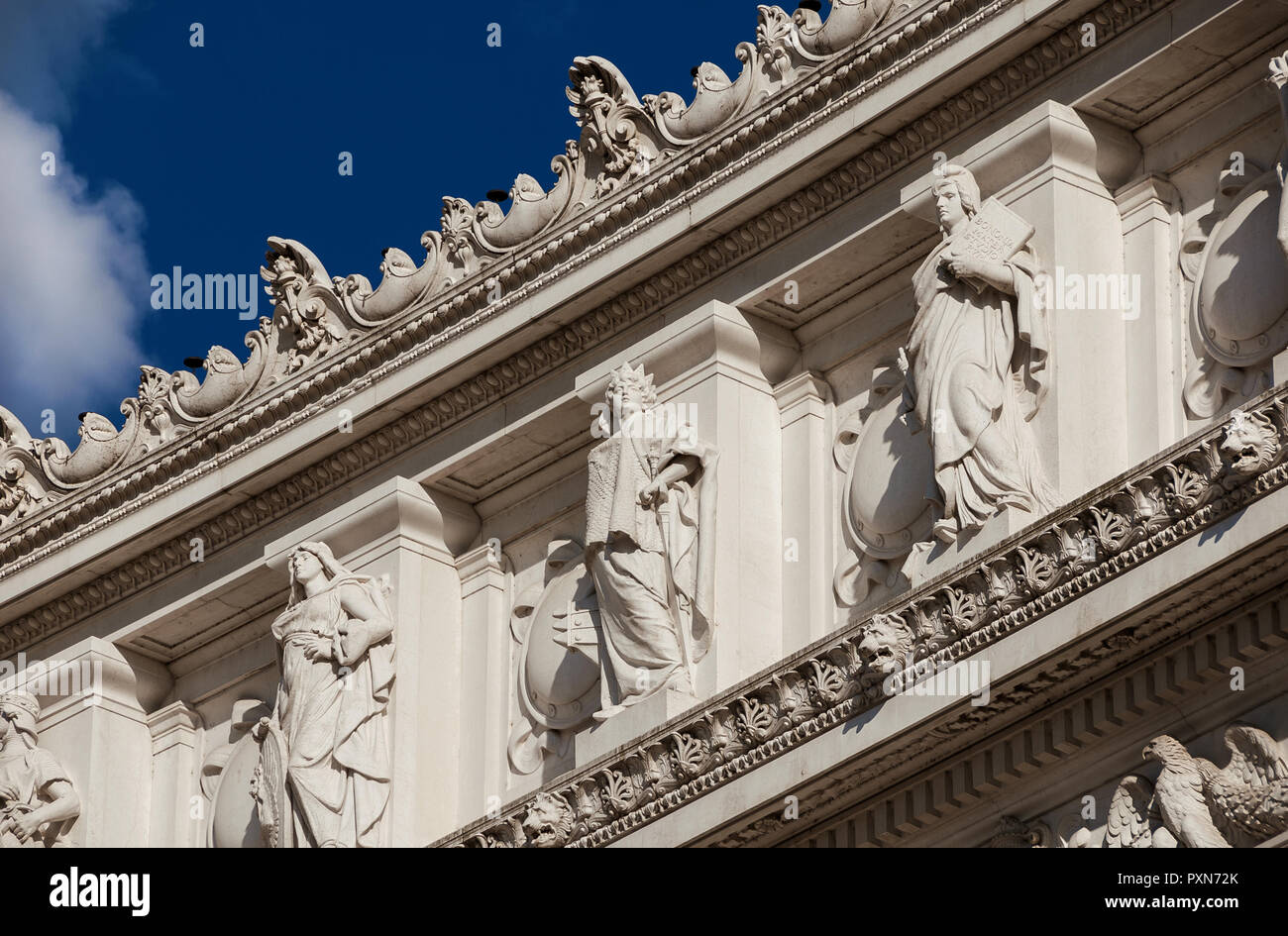 Altar of Nation (Vittoriano) attic detail with neoclassical sculptures