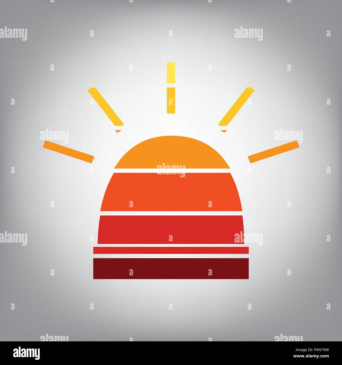 Police single sign. Vector. Horizontally sliced icon with colors from ...