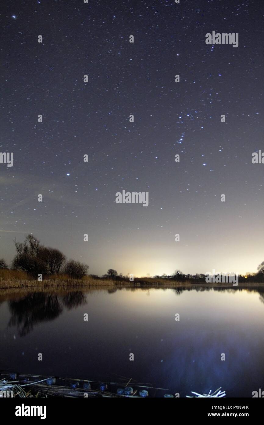 Stars Above Urswick Tarn. Urswick tarn near Ulverston and Birkrigg