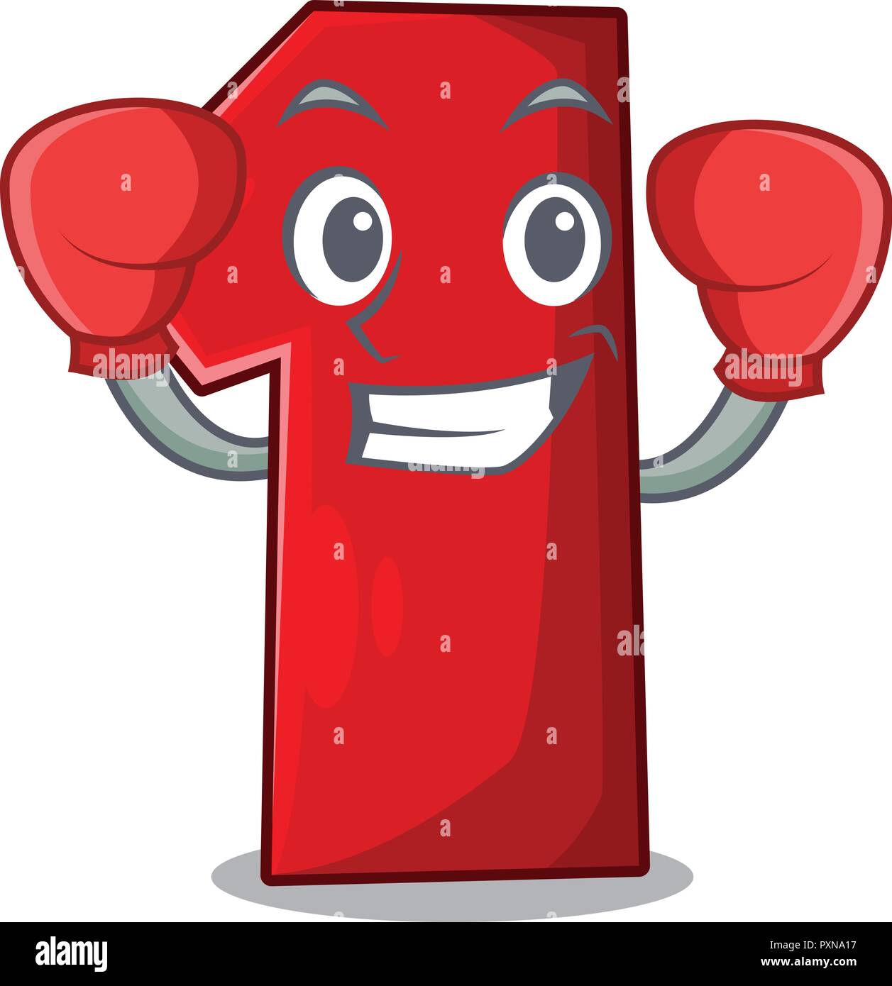 Boxing character number one on the platform Stock Vector Image & Art