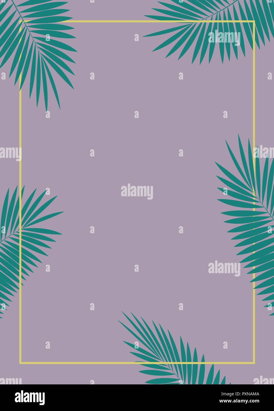 Abstract Palm Leaf  Background. Vector Illustration Stock Vector