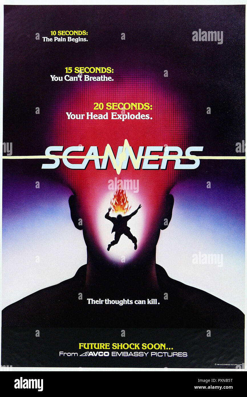 Scanners Original movie poster Stock Photo Alamy