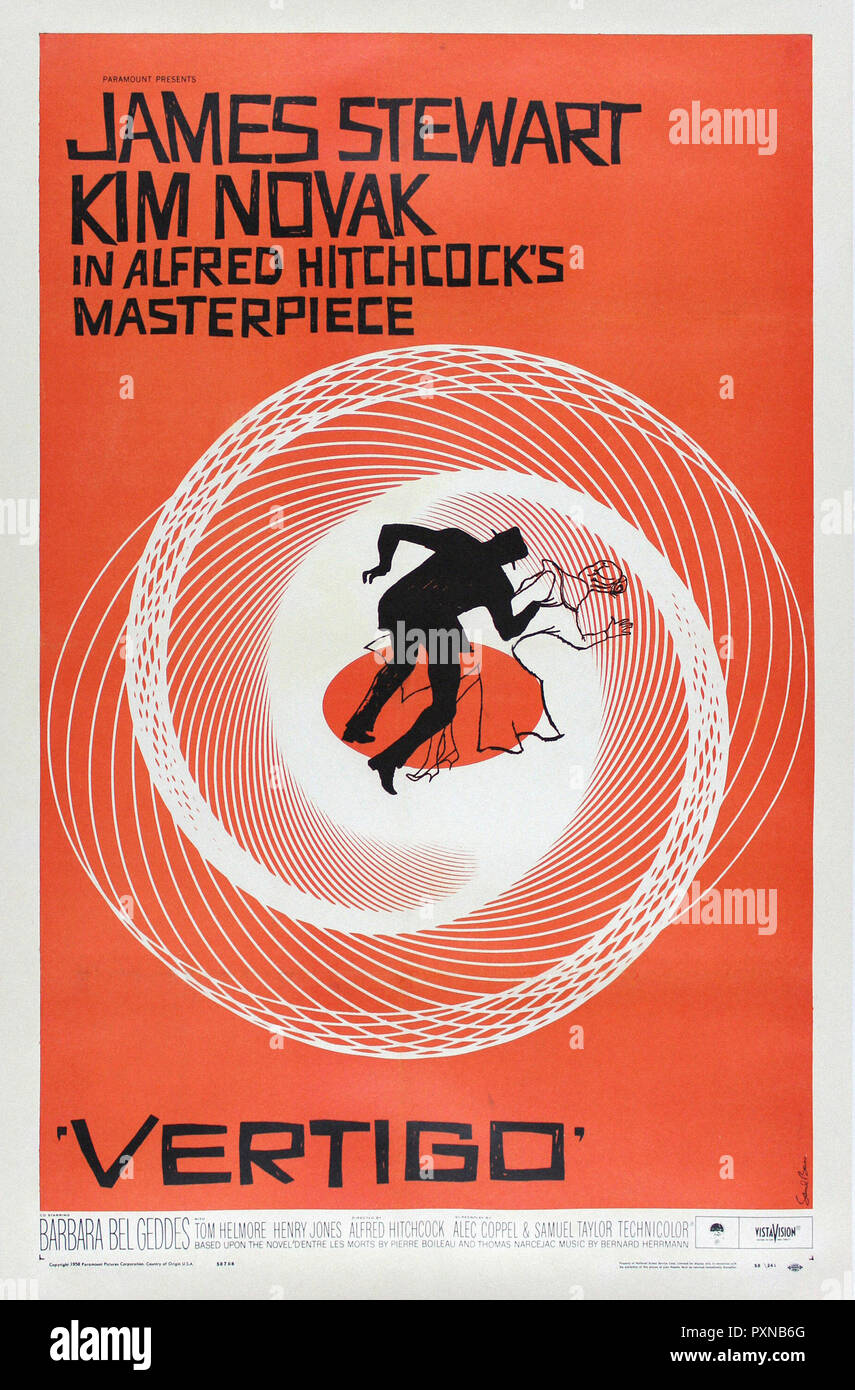 Vertigo Original movie poster Stock Photo Alamy