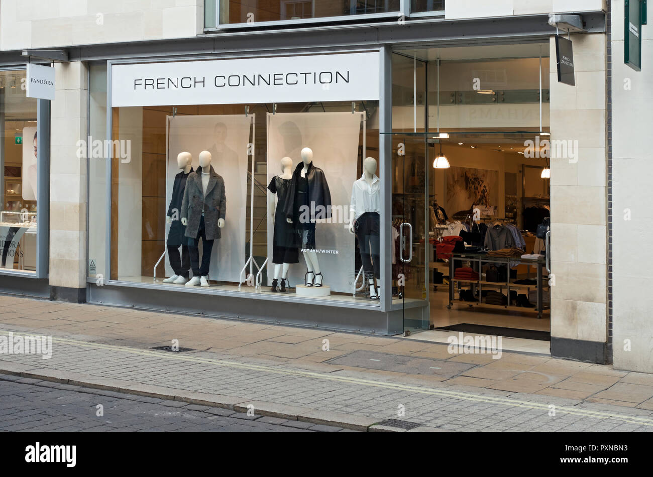 French Connection clothes fashion retail retailer clothing shop store Davygate York North Yorkshire England UK United Kingdom GB Great Britain Stock Photo