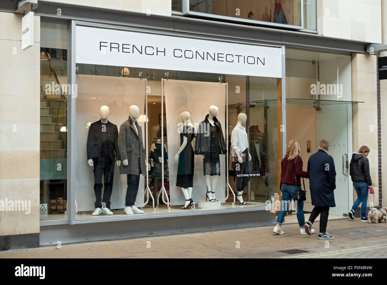 French Connection clothes fashion retail retailer clothing shop store Davygate York North Yorkshire England UK United Kingdom GB Great Britain Stock Photo