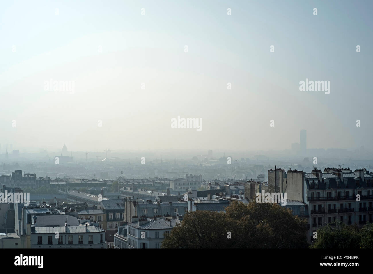 Paris rooftop view Stock Photo Alamy