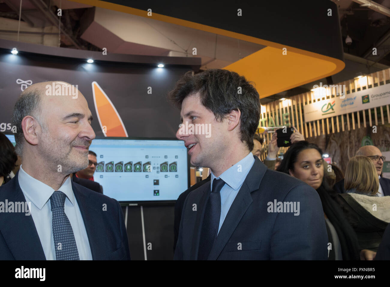Visit of Julien Denormandie and meeting with Pierre Moscovici then with Delphine Gény-Stephann at the International Salon de Agriculture Stock Photo