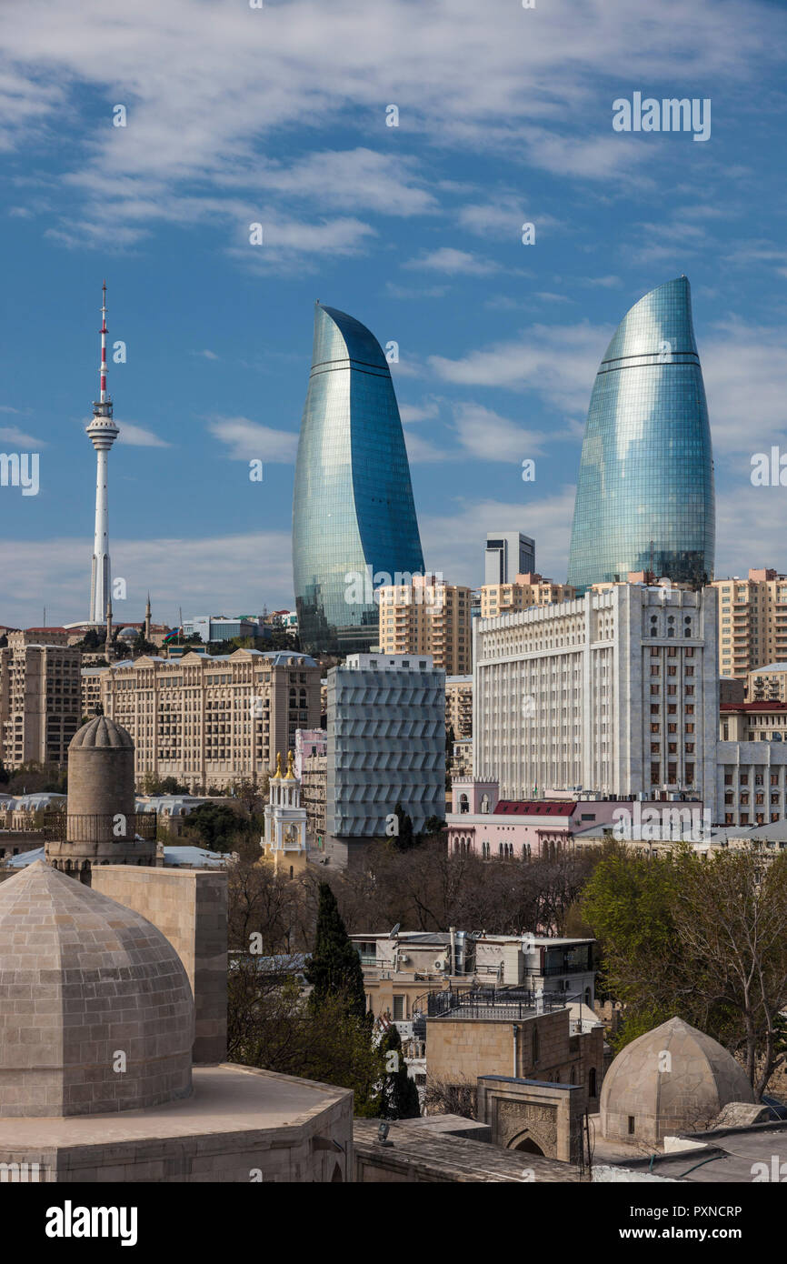 Baku, azerbaijan, city, flametowers, HD phone wallpaper | Peakpx
