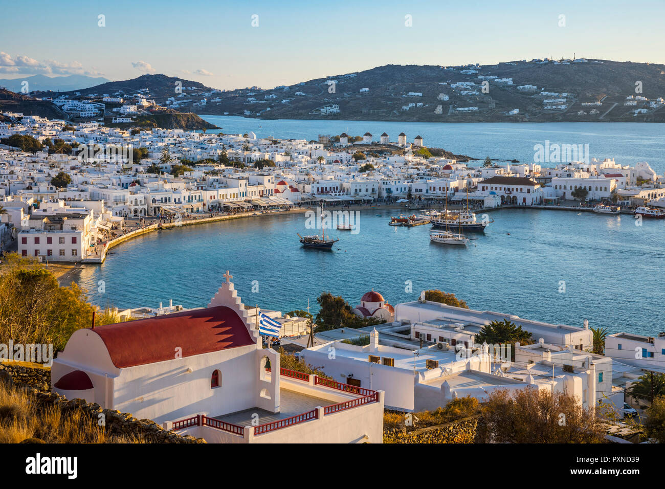Chora (Mykonos Town), Mykonos, Cyclades Islands, Greece Stock Photo