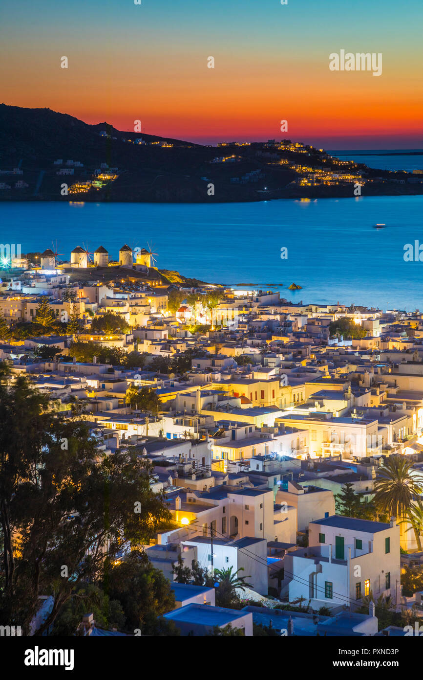 Chora (Mykonos Town), Mykonos, Cyclades Islands, Greece Stock Photo
